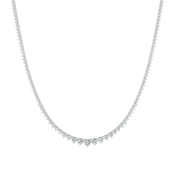 Tennis Graduated Lab Diamond (5 ct.) Necklace (16 in.) 18K White Gold