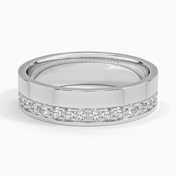 Men's Lab Grown Diamond Ring Band 18K Gold - Odin