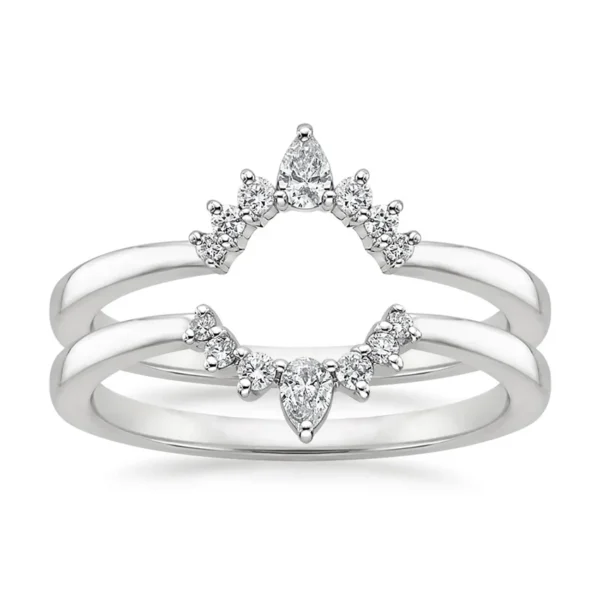 Twin Band Lab Grown Diamond Ring 18K Gold - Amour | 1 of 2 rings