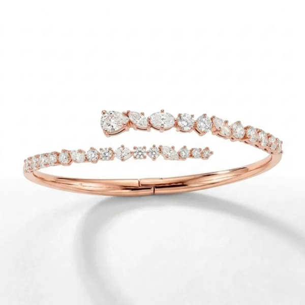 Odarka Bypass Bangle Lab Diamond ( 5 ct. tw) Bracelet 18K Gold