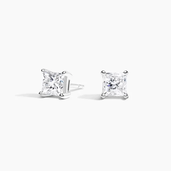 Princess Stud Lab Diamond Earrings ( 0.5 ct * 2 ) 18K Gold